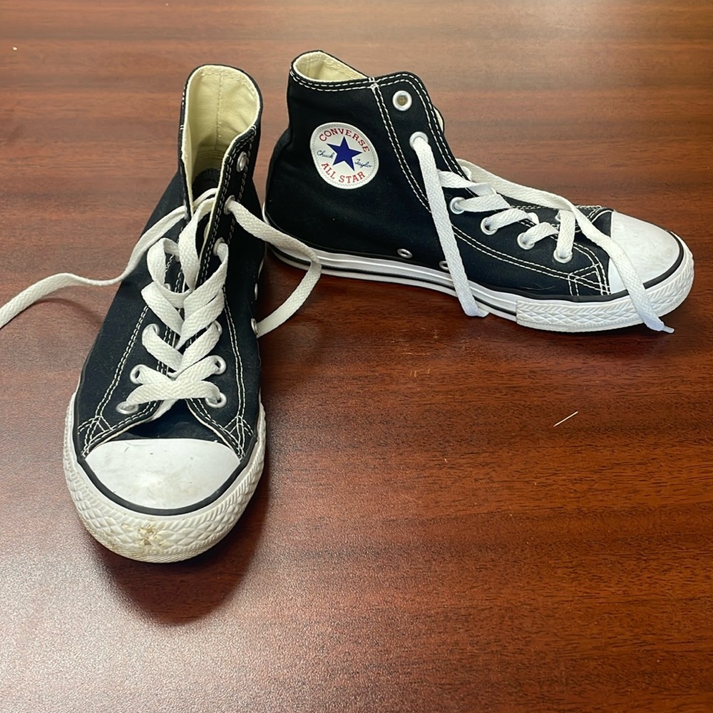 Converse Black High Tops kids size 3